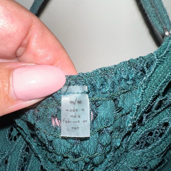 Free People Green Backless Lace Dress 0018 - Picture 3 of 4